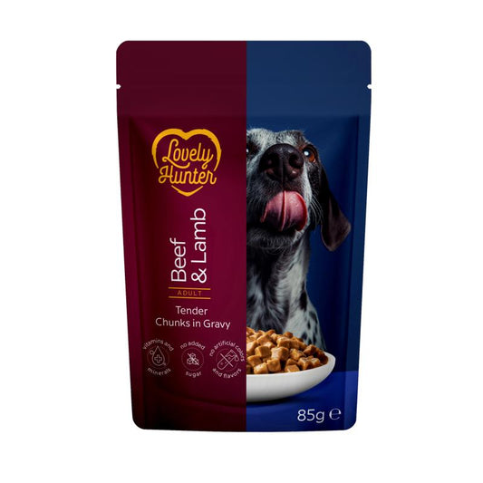 Visų veislių suaugusių šunų šlapias pašaras su jautiena ir ėriena