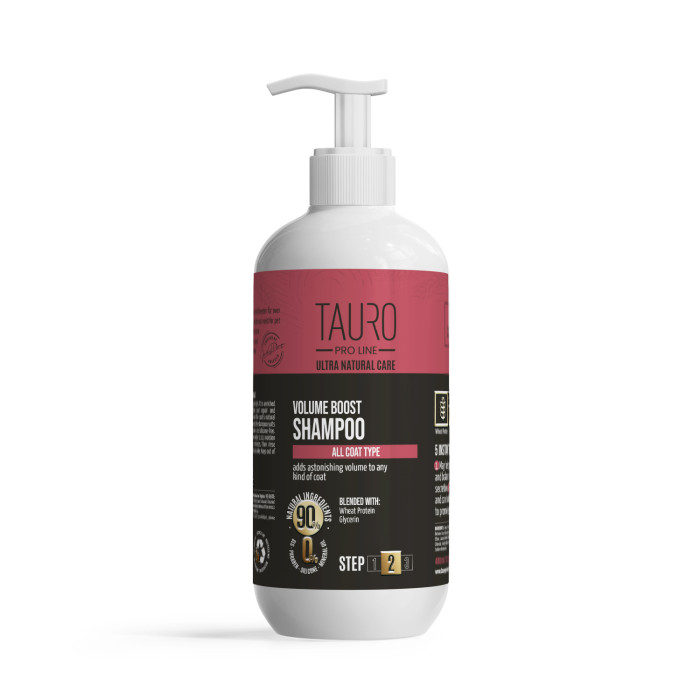 TAURO PRO LINE Ultra Natural Care šampūnas suteikiantis šunų ir kačių kailio apimties 