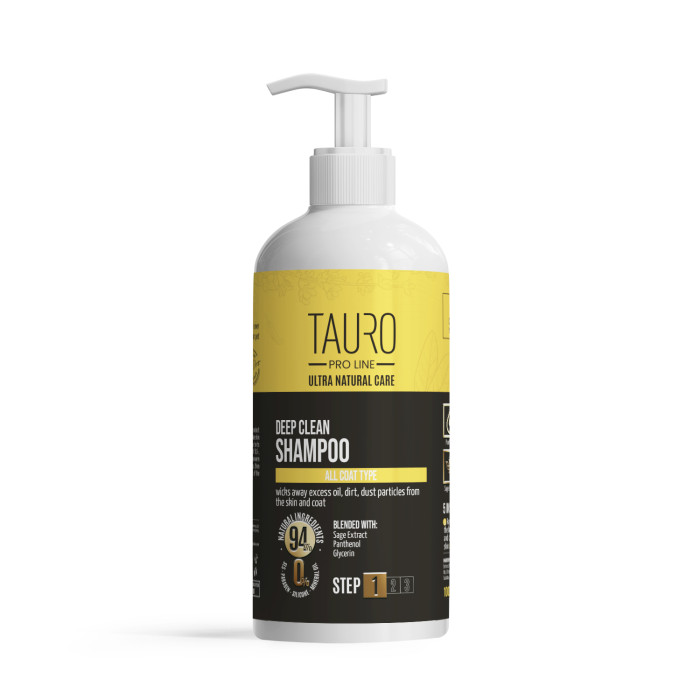 TAURO PRO LINE Ultra Natural Care šampūnas giliai valantis šunų ir kačių kailį bei odą 