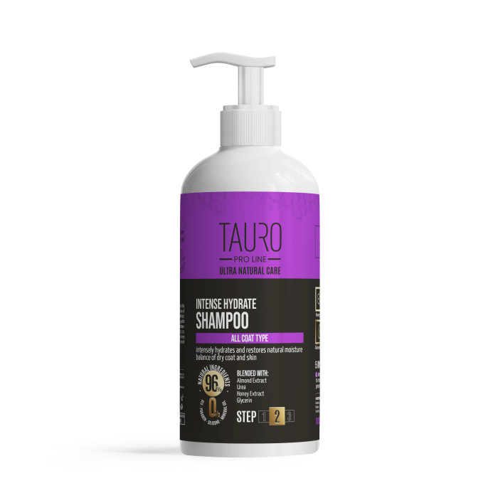 TAURO PRO LINE Ultra Natural Care šampūnas intensyviai drėkinantis šunų ir kačių kailį bei odą 