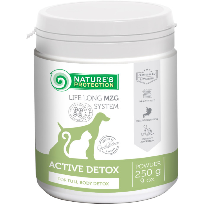 NATURE'S PROTECTION Active Detox, suaugusių šunų ir kačių pašaro papildas organizmo detoksikacijai 