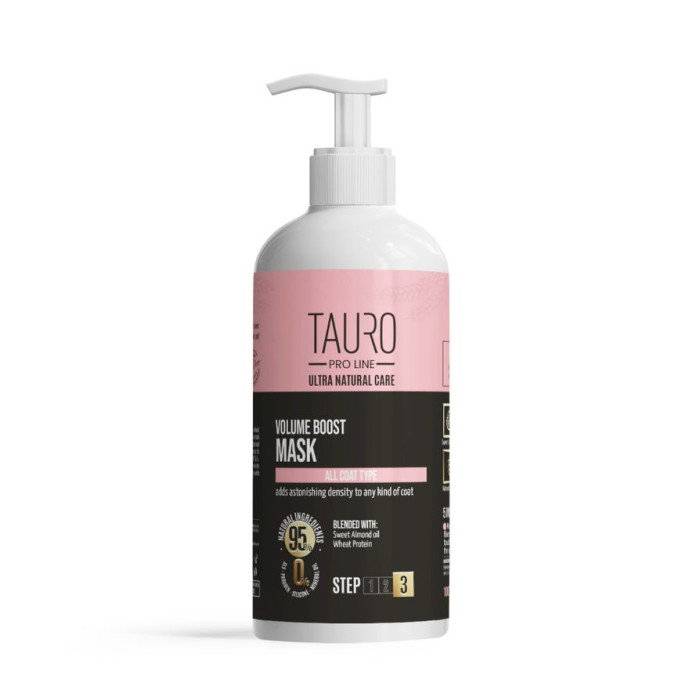 TAURO PRO LINE Ultra Natural Care kaukė suteikianti šunų ir kačių kailio apimties 