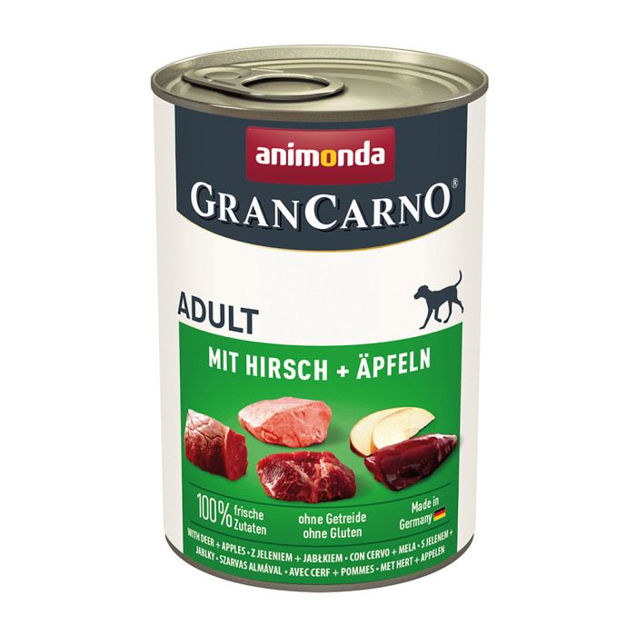 ANIMONDA GRANCARNO suaugusių šunų konservai su elniena ir obuoliais 