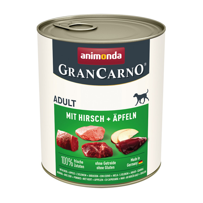 ANIMONDA GRANCARNO suaugusių šunų konservai su elniena ir obuoliais 