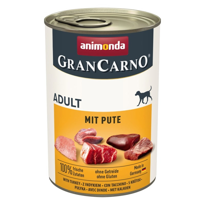 ANIMONDA GranCarno adult suaugusių šunų konservai su kalakutiena 