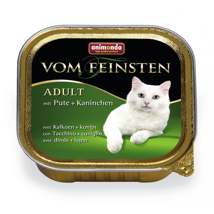 ANIMONDA Vom feinsten classic suaugusių kačių konservuotas pašaras su kalakutiena ir triušiena 
