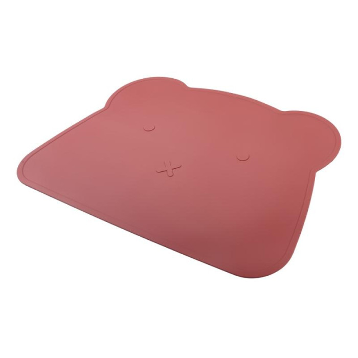 PET ADVANCE gyvūnų augintinių dubenėlių kilimėlis, meškiuko galvos formos, silikoninis, 40x30x0.1 cm 
