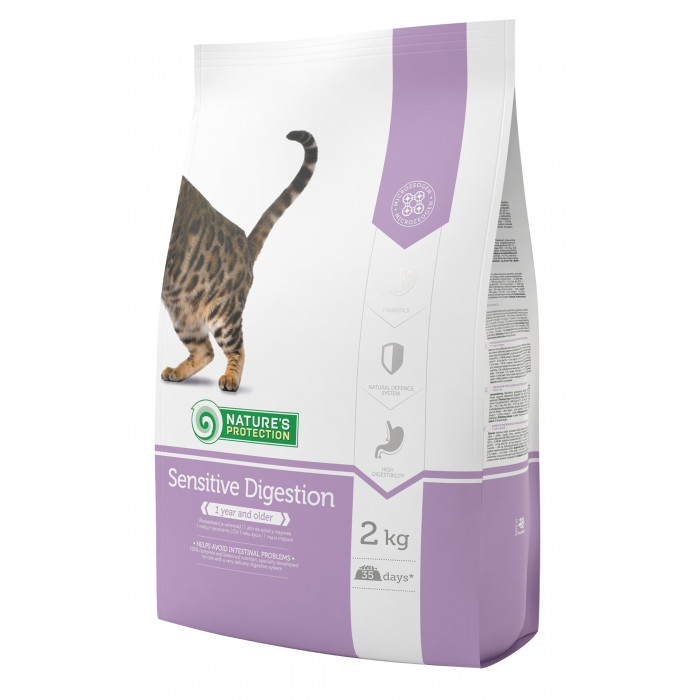 NATURE'S PROTECTION Sensitive Digestion Adult 1 year and older Poultry Sausas pašaras katėms 