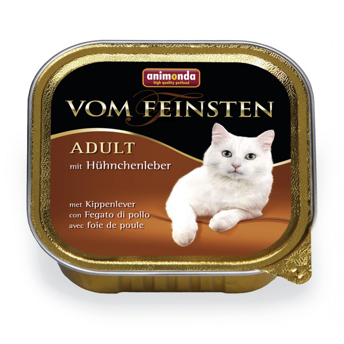 ANIMONDA Vom feinsten classic suaugusių kačių konservuotas pašaras su vištų kepenėlėmis 