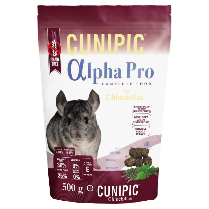 CUNIPIC Alpha Pro šinšilų pašaras 