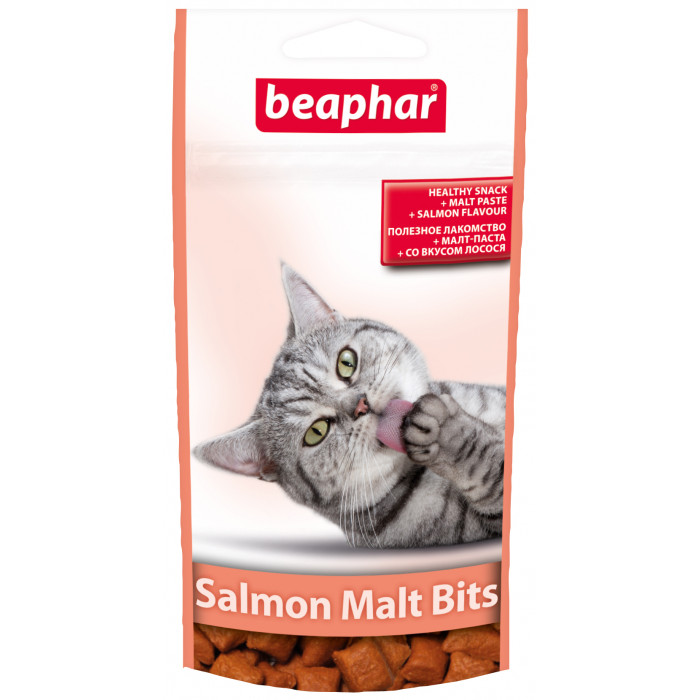 BEAPHAR Malt-bits salmon cat Skanėstai-pagalvėlės 