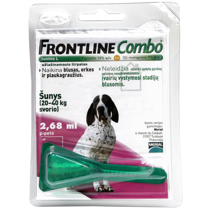 FRONTLINE Frontline Combo antiparazitinis užlašinamasis tirpalas šunims 