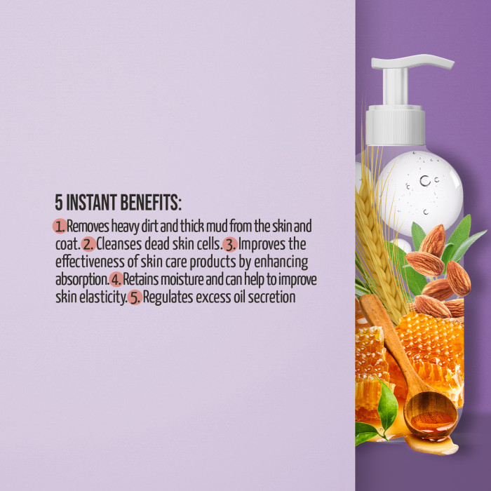 TAURO PRO LINE Ultra Natural Care šampūnas švelniai šveičiantis šunų ir kačių kailį bei odą 