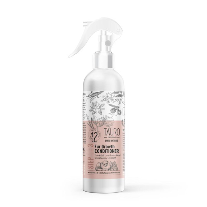 TAURO PRO LINE Pure Nature Fur Growth šunų ir kačių kailio augimą skatinantis purškiamas kondicionierius 