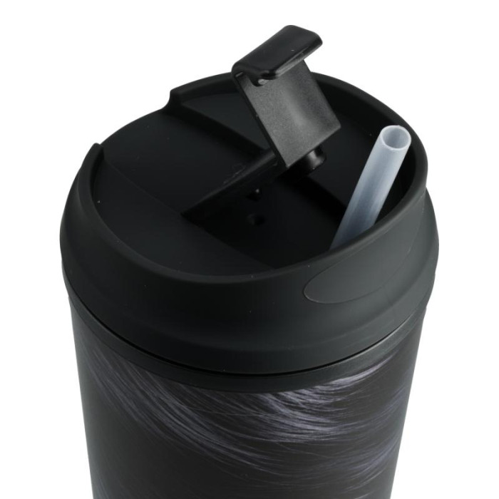 NATURE'S PROTECTION SUPERIOR CARE plastikinė gertuvė, su tamsaus kailio iliustracija ir šiaudeliu 