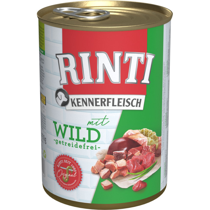 FINNERN RINTI Kennerfleisch suaugusių šunų konservuotas pašaras su žvėriena 
