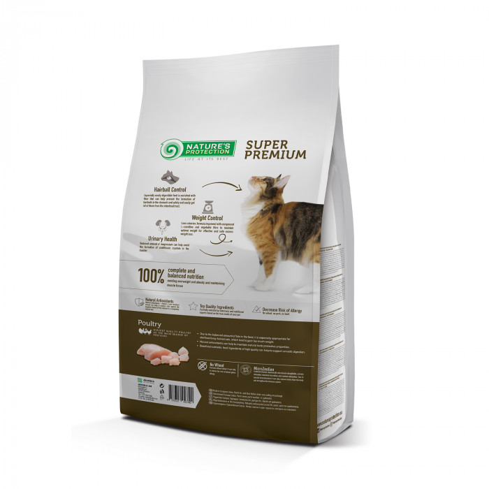 NATURE'S PROTECTION Sterilised Longhair Adult 1 year and older Poultry Sausas pašaras katėms 