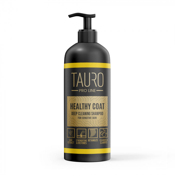 TAURO PRO LINE Healthy Coat, šunų ir kačių kailį giliai valantis šampūnas 