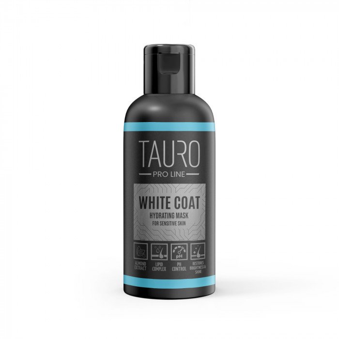 TAURO PRO LINE White Coat, baltakailių šunų ir kačių kailį drėkinanti kaukė 