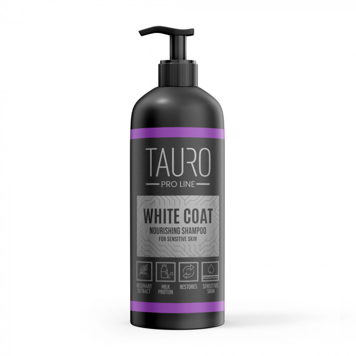 TAURO PRO LINE White Coat, baltakailių šunų ir kačių kailį maitinantis šampūnas 