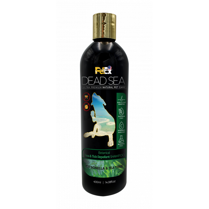 PETEX DEAD SEA Botanical Flea & Tick Repellant Shampoo  Šunų ir kačių šampūnas nuo erkių ir blusų, 