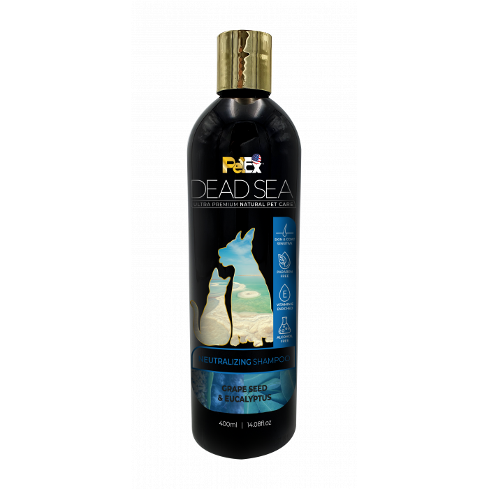 PETEX DEAD SEA Odor Neutralizing Shampoo GRAPE SEED & EUCALYPTUS  Šunų ir kačių šampūnas, šalinantis nemalonius kvapus, 