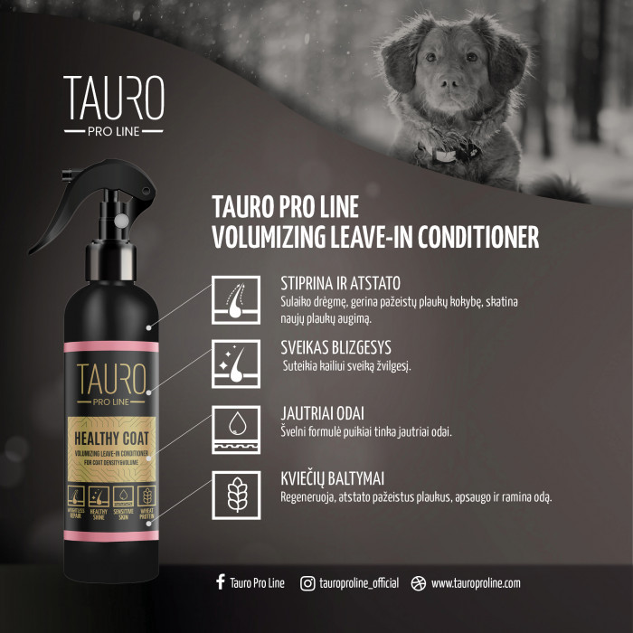 TAURO PRO LINE Healthy Coat, šunų ir kačių kondicionierius kailio apimčiai didinti 