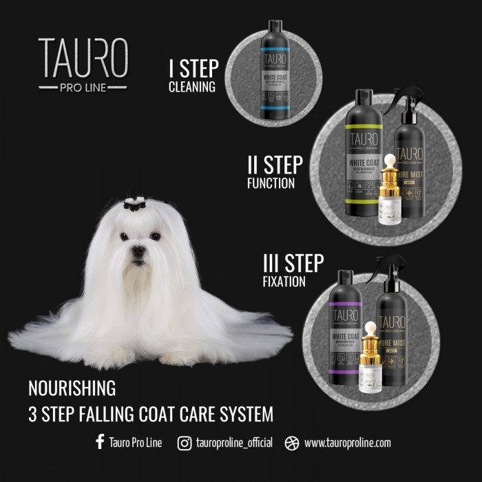 TAURO PRO LINE White coat KERATIN Shampoo , šampūnas šunims ir katėms 