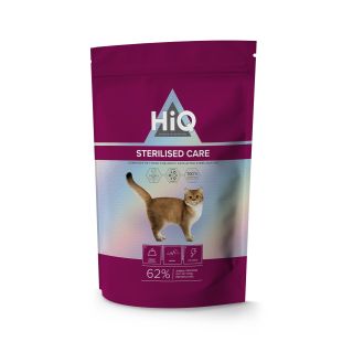 HIQ suaugusių kačių sausas pašaras po sterilizacijos su paukštiena 400 g x 4