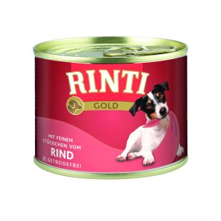 FINNERN RINTI gold suaugusių šunų konservuotas pašaras su jautiena 185 g x 12