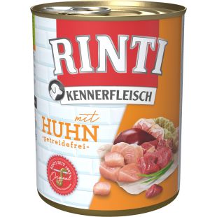 FINNERN RINTI Kennerfleisch suaugusių šunų konservuotas pašaras su vištiena 800 g x 12