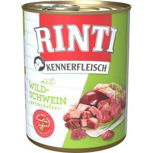 FINNERN RINTI Kennerfleisch suaugusių šunų konservuotas pašaras su šerniena 800 g x 12