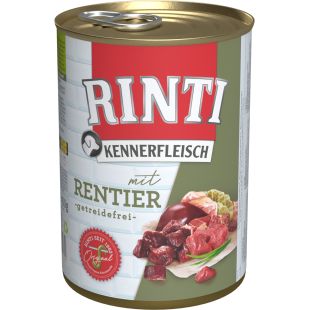 FINNERN RINTI Kennerfleisch suaugusių šunų konservuotas pašaras su elniena 400 g x 12