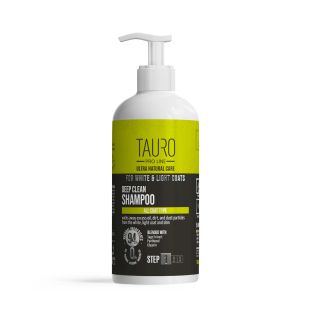 TAURO PRO LINE Ultra Natural Care šampūnas giliai valantis šunų ir kačių baltą-šviesų kailį bei odą 1000 ml