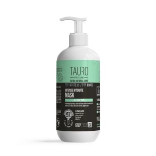 TAURO PRO LINE Ultra Natural Care kaukė intensyviai drėkinanti šunų ir kačių baltą-šviesų kailį bei odą 400 ml