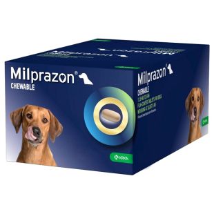 MILPRAZON Chewable plėvele dengtos tabletės nuo kirminų, ne mažiau kaip 5 kg sveriantiems šunims 1 tab.