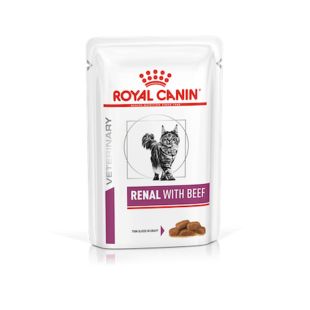 ROYAL CANIN VD Cat Renal Beef kačių konservuotas pašaras 85 g x 12