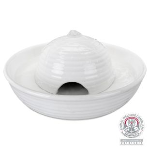 TRIXIE Vital Flow mini gyvūnų augintinių automatinė girdykla keramikinė, baltos sp., 0,8 l/ø 24 × 10 cm