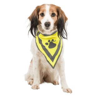 TRIXIE Šunų skarelė su atšvaitu geltona,L-XL:43-60cm