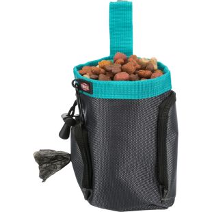 TRIXIE gyvūnų augintinių skanėstų krepšelis su kišenėlėmis, ø 7 × 9 cm, pilkos/mėlynos sp.