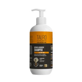 TAURO PRO LINE Ultra Natural Care šampūnas maitinantis šunų ir kačių kailį bei odą 400 ml