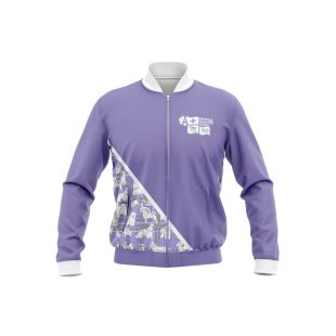 WORLD DOG SHOW džemperis, violetinės sp., su QR kodu S dydis