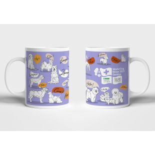 WORLD DOG SHOW Keramikinis puodelis violetinis