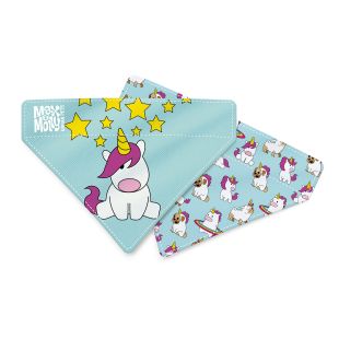 MAX & MOLLY  gyvūnų augintinių skarelė-bandana, su vienaragių aplikacijomis S dydis