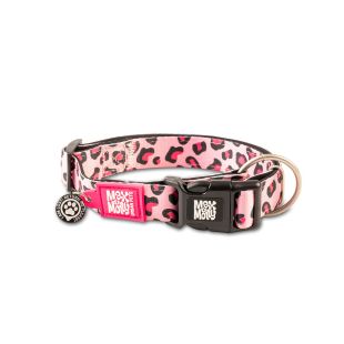 MAX & MOLLY  Smart ID šunų antkaklis, leopardo rašto rožinės sp., S dydis