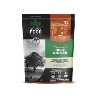 NATURE`S FOOD Beef Dinner  šaldytas šunų pašaras su jautiena ir vištiena 1 kg