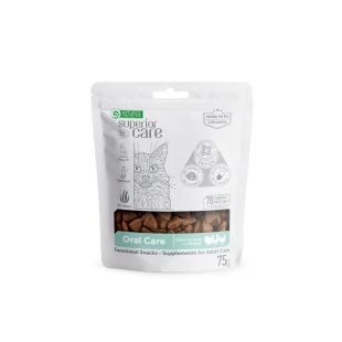 NATURE'S PROTECTION SUPERIOR CARE suaugusių kačių, burnos higienos palaikymui, pašaro papildas – skanėstai su paukštiena 75 g
