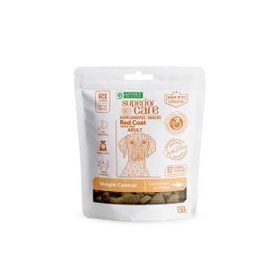 NATURE'S PROTECTION SUPERIOR CARE visų veislių suaugusių raudonkailių šunų, svorio kontrolei, begrūdis pašaro papildas - skanėstai su silke 150 g