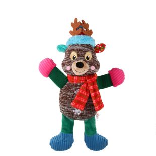 MISOKO Kalėdinis šunų žaislas ELASTINGAS ELNIAS pliušinis, 28x9x38 cm