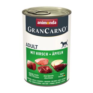 ANIMONDA GRANCARNO suaugusių šunų konservai su elniena ir obuoliais 400 g